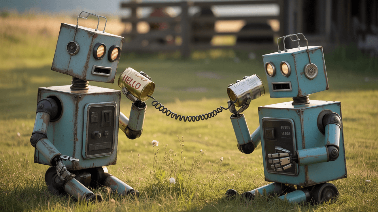 Robots communicating